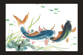 水墨画－鱼