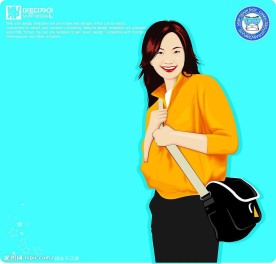 韩国人物矢量图