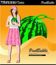 韩国人物矢量图