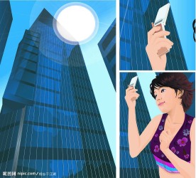 韩国人物矢量图