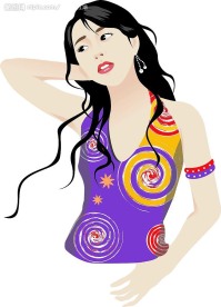 韩国人物矢量图