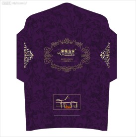 紫碟邀请函信封