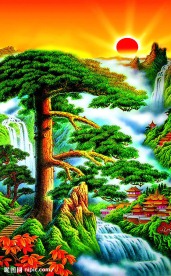 迎客松 中堂