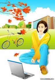 美女矢量图