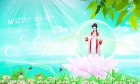荷花美女