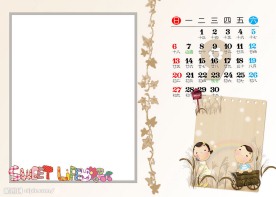 2009年卡通台历PSD儿童九月