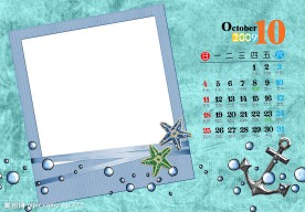 2009年台历模版10月