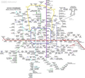 北京2012年地铁规划图