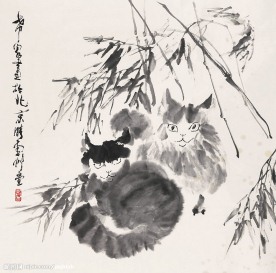 庞希泉现代国画~猫5