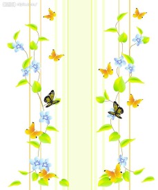 蝴蝶花纹移门图