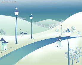 雪国风情系列模板