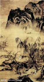国画《山水图》王世昌