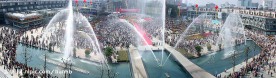 宁波天一广场音乐喷泉全景