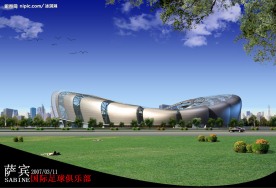 室外设计效果图PSD素材