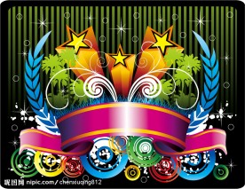 欧式潮流花纹矢量图