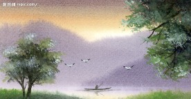 高精度水彩意境图