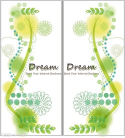韩国矢量花纹移门门艺玻璃印花
