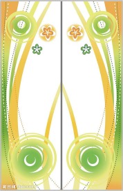 韩国矢量花纹移门门艺玻璃印花