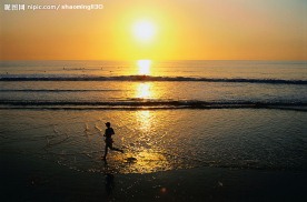 沙滩日出