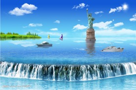 湖面美景