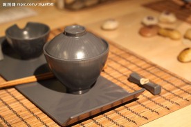 黑陶瓷餐具