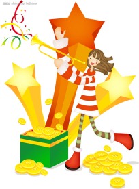 节日里的欢乐女孩