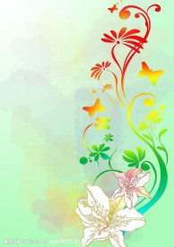 水墨花纹