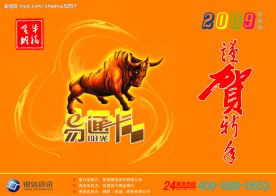 牛年贺卡明信片