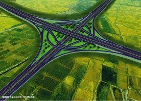 立交 互通 景观 绿化 PSD