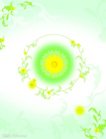 绿色花纹