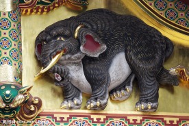 日本枥木东照宫的想象的象