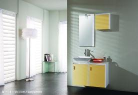 卫浴样板间  浴室柜  镜子