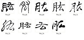 肱 书法字