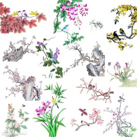 国画花组合