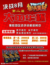 金鹰电玩俱乐部街头篮球赛海报
