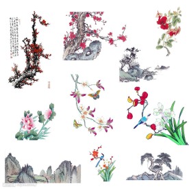 国画花组合