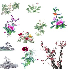 国画花组合
