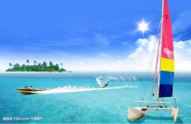 韩国海滨旅游度假风光