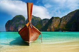 夏日海边沙滩风景