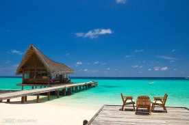夏日海边沙滩风景
