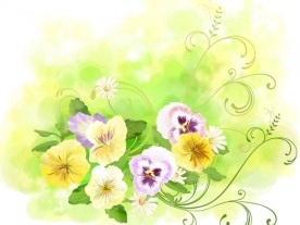 韩国水墨花纹