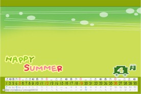 2009年4月日历桌面壁纸