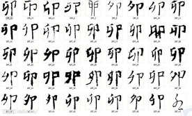 卯 书法字