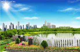 韩国自然公园风景PSD分层素材