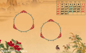 2010年古典台历 08月