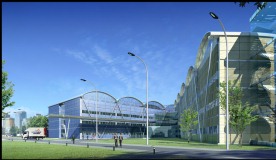 体育馆馆室外效果图