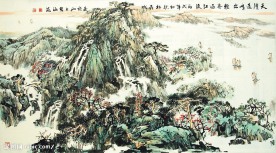 国画水墨画山水风景