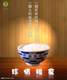 节约粮食展板