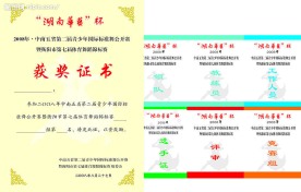 获奖证书方案