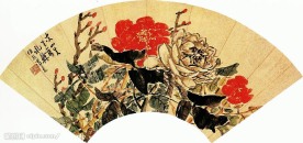 扇形水墨画